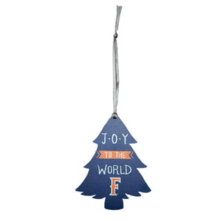 Joy to the World Ornament - Navy